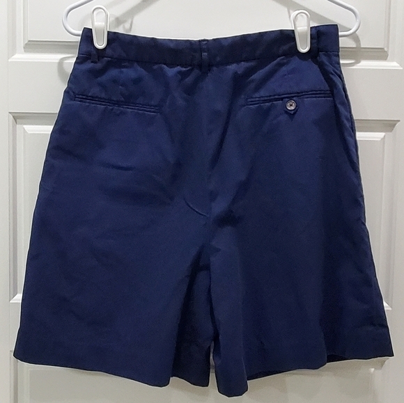 RALPH LAUREN GOLF NAVY BLUE PLEATED 100% COTTON SHORTS WOMEN SIZE 8 - Picture 5 of 12